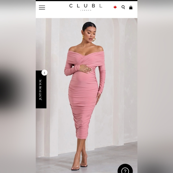 Club L London Blush Pink Maternity Dress - Picture 2 of 6